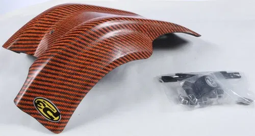 2016-2018 KTM 450 XC-F P3 SKID PLATE CARBON FIBER ORANGE/ PART# 301077-ORG