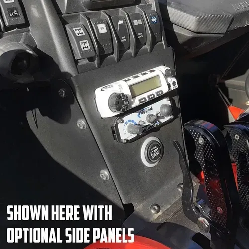 Rugged Radios MT-X3-SP Side Panels for Can-Am X3 Radio Mount – Black