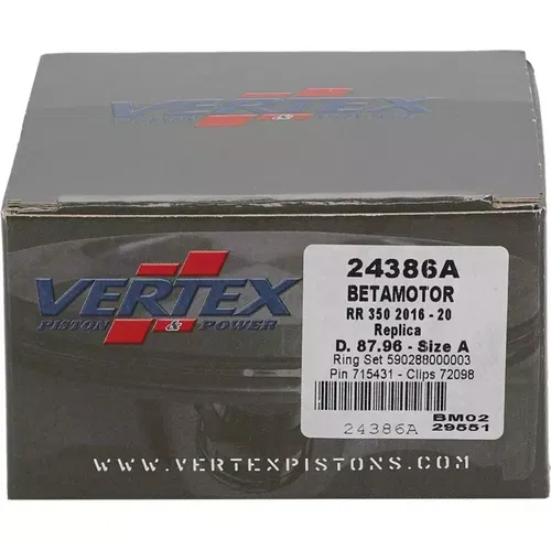 Vertex Forged Replica Piston Kit 24386A Beta 350RR 4T 2016-2022 87.96mm Replica