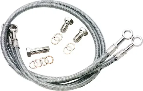2008-2009 YAMAHA XV17PC GALFER BRAKE LINE FRONT SILVER/ PART# FK003D689-3