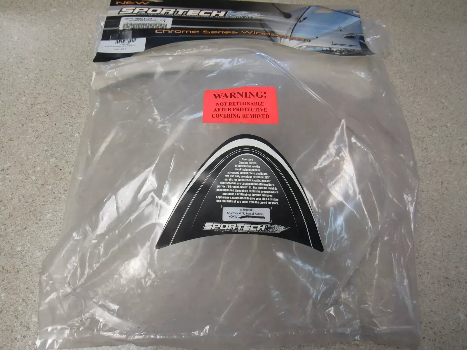 SPORTECH-  45510120- CLEAR WINDSCREEN- N.O.S.