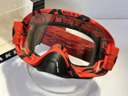 BRAND NEW OAKLEY 02 MX IMTIMIDATOR BLOOD RED W/ CLEAR LENS GOGGLE BNIB
