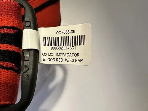 BRAND NEW OAKLEY 02 MX IMTIMIDATOR BLOOD RED W/ CLEAR LENS GOGGLE BNIB