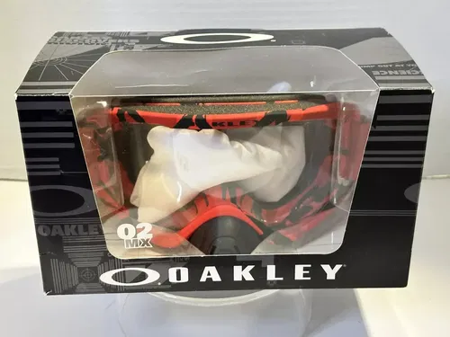 BRAND NEW OAKLEY 02 MX IMTIMIDATOR BLOOD RED W/ CLEAR LENS GOGGLE BNIB