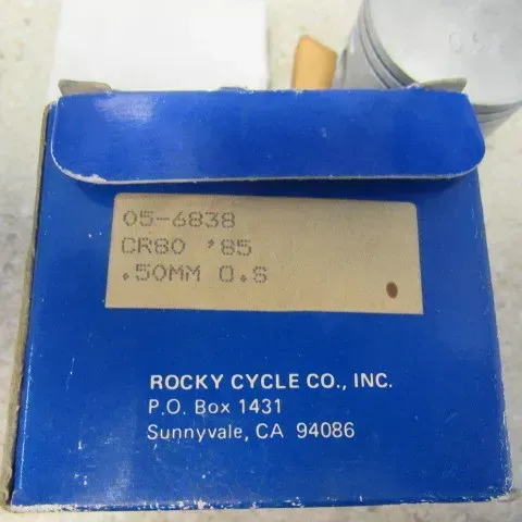 ROCKY CYCLE 05-6838- PISTON KIT- 1985 CR80 .50MM OVER SIZE-   N.O.S.47.50mm