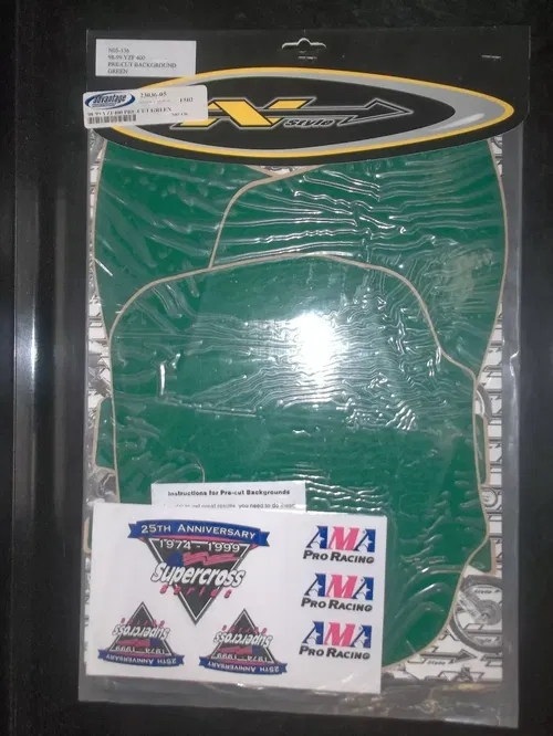 YAMAHA 1998 1999 YZF400 GREEN NUMBER BACKGROUNDS N-STYLE NO5-136