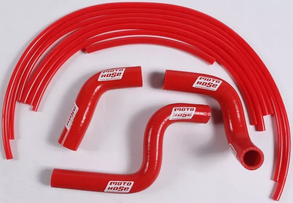 Moto Hose RED Silicone Radiator Hose Kit Kawasaki Kx100 2014-2021 / Kx85 2014-23