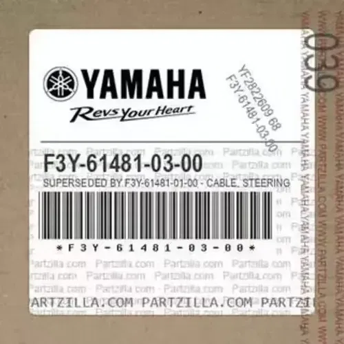 Yamaha 2017-2018 Waverunner EX OEM Part F3Y-61481-03-00 CABLE, STEERING NOS