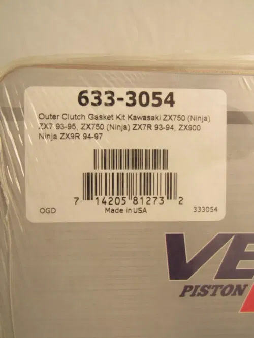 VERTEX GASKET CLUTCH COVER OUTER Kawasaki ZX-7 Ninja ZX750 93-95 633-3054 NOS