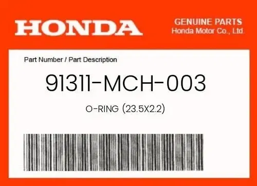 GENUINE OEM HONDA O-RING (23.5X2.2)/ PART# 91311-MCH-003