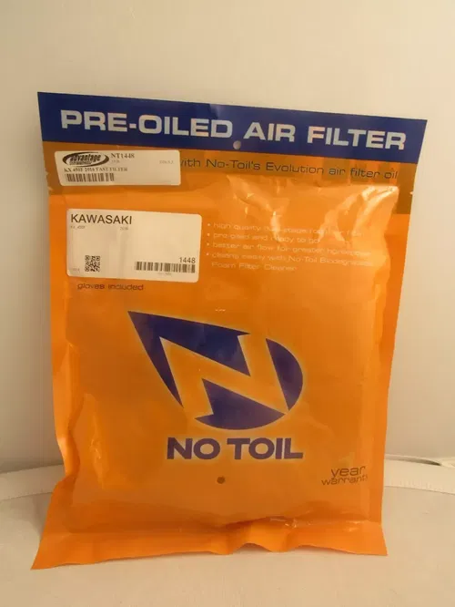 NO TOIL PRE OILED AIR FILTER NT1448 2006-2016 KAWASAKI KX450F 2016 NOS NEW