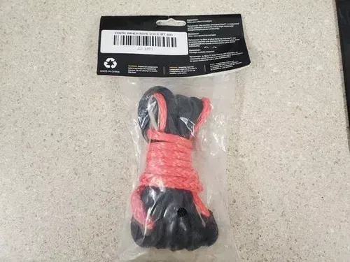 BRAND NEW QUADRAX 15-1201 SYNTH WINCH ROPE/CABLE 3/16 X 8FT - RED