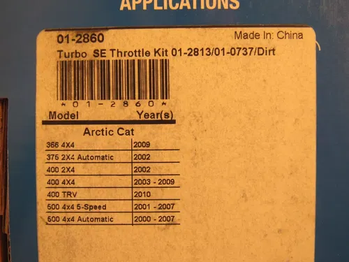 MOTION PRO TURBO SE TWIST THROTTLE CONVERSION  01-2860 Artic Cat 400 4x4 2003-09