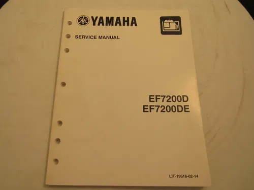 2015 YAMAHA EF7200D GENUINE OEM OWNERS SERVICE MANUAL/ PART# LIT-19616-02-14