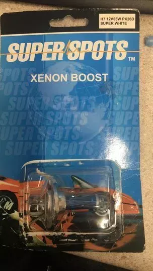 SUPER SPOTS H7 12V55W PX26D SUPER WHITE XENON BOOST BULB