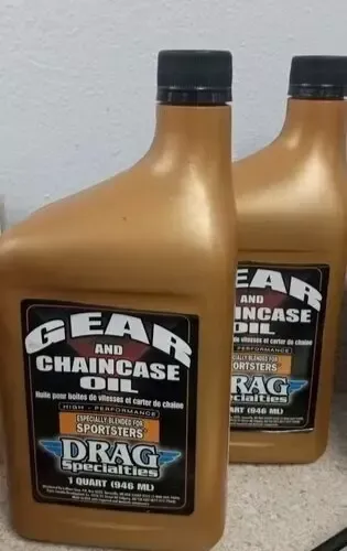 DRAG SPECIALTIES 3604-0006 GEAR AND CHAINCASE OIL FOR SPORTSTERS 1 QUART 2 PACK