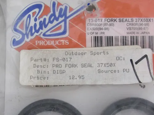 SHINDY Fork Seal Set #13-017 – Fits 37mm Fork Tubes – High Quality Replacement