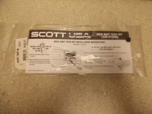 BIN2:C 05-05 TEAR-OFFS 09-0072-0-0 SCOTT HOLESHOT GOGGLE TEAR-OFF 6 PACK CLEAR