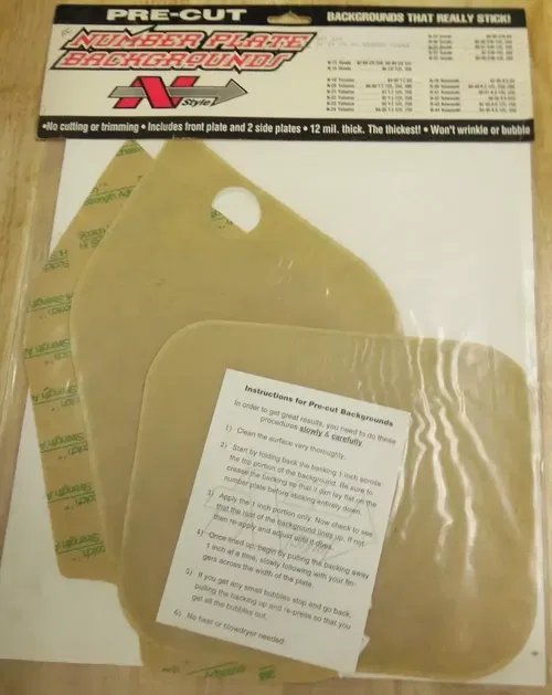 HONDA CR80 1992 93 94 95 PRE-CUT CLEAR NUMBER BACKGROUNDS N-STYLE NO1-100