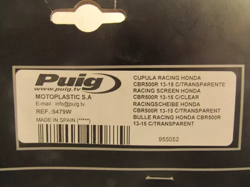 Genuine Puig Windshield 6479W HONDA CBR 500 R 2013-2015 Brand New Transparent