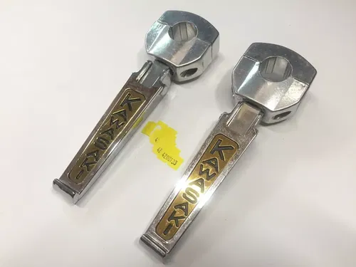 42-001-33 CLAMPING HIGHWAY FOLDING FOOT PEG SET WITH GOLD INLAY KAWASAKI 1 INCH