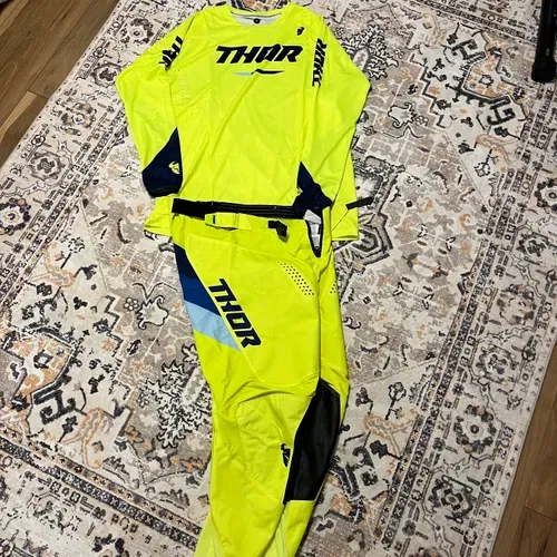 COMPLETO MOTOCROSS THOR PULSE MONO GIALLO