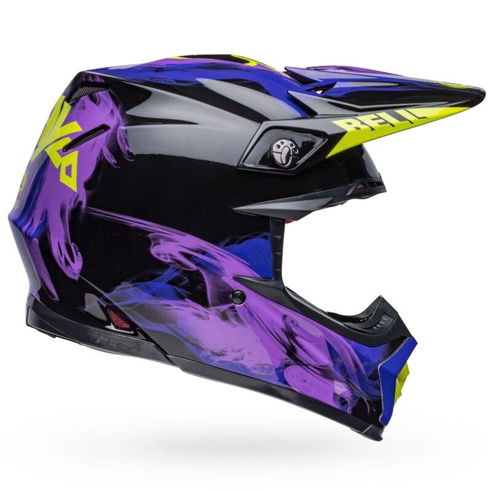 Purple dirt bike helmet on sale