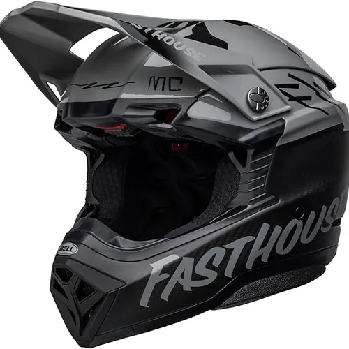 NEW BELL MOTO 10 HELMET - FH BMF Matte Gloss Gray/Black