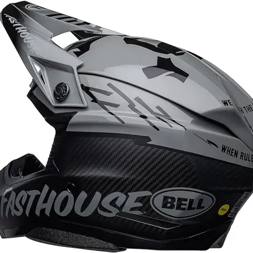 NEW BELL MOTO 10 HELMET - FH BMF Matte Gloss Gray/Black