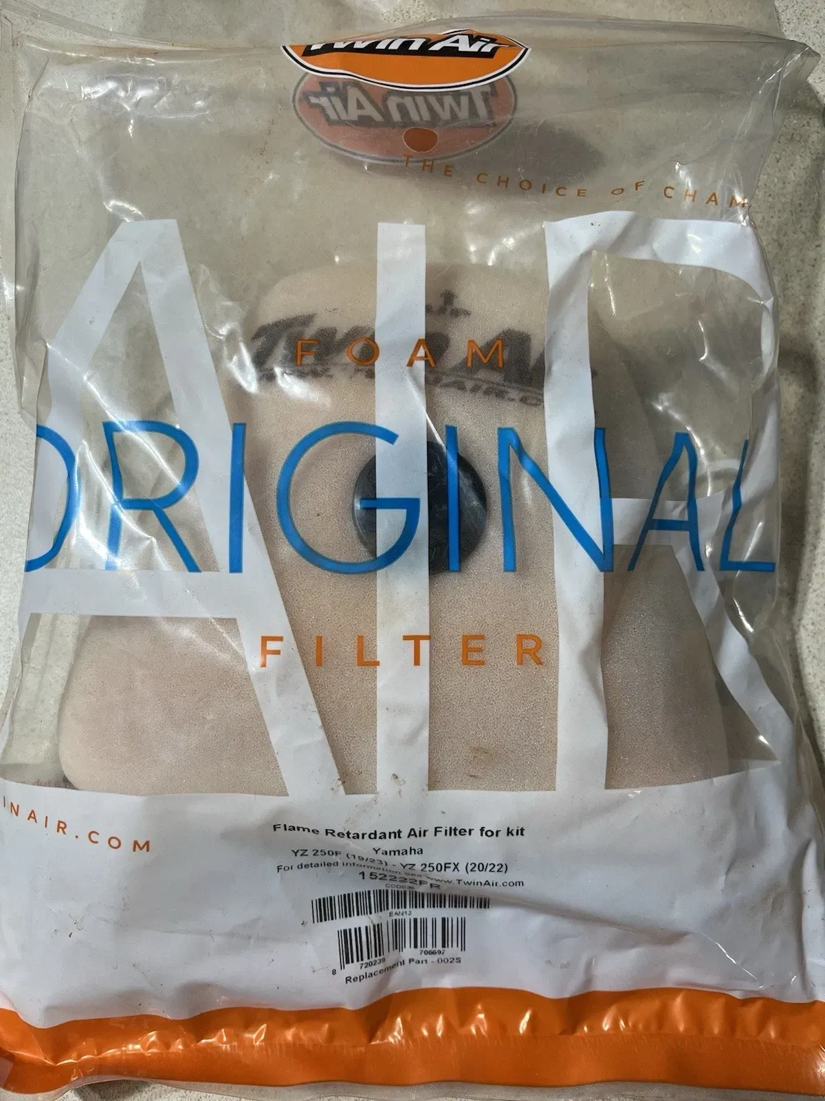 Twin Air 152222FR Flame Resistant Air Filter for Yamaha YZ250F 19-23 450F 18-22