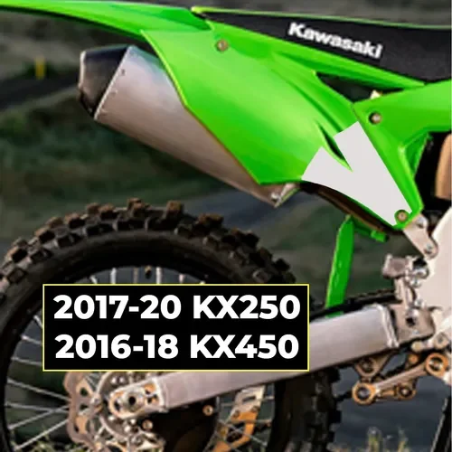Kawasaki Side Plate Grip Tape Clear / 2017-20 Kx250 - 2016-18 Kx450 