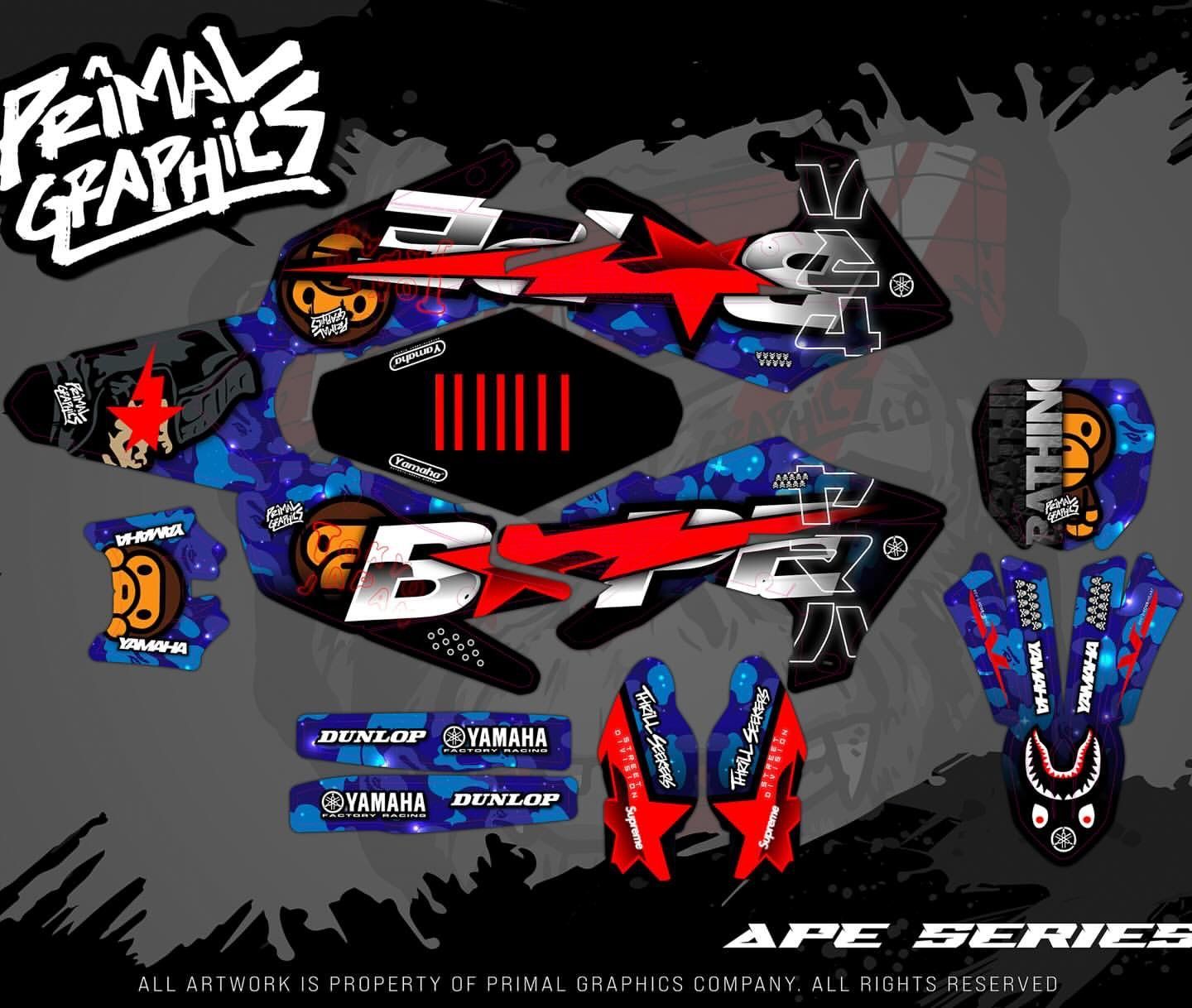 YAMAHA YZ450F BAPE GRAPHICS KIT 