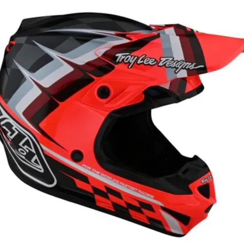 Glo Red Troy Lee Designs SE4 Polyacrylite Helmet