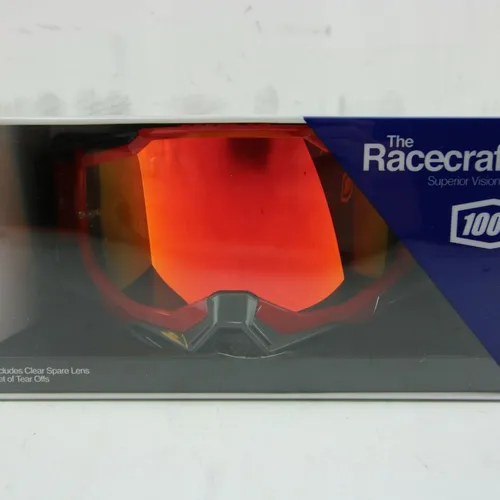 100% The Racecraft 2 Goggles Red with Red Mirror Lens 50121-251-03