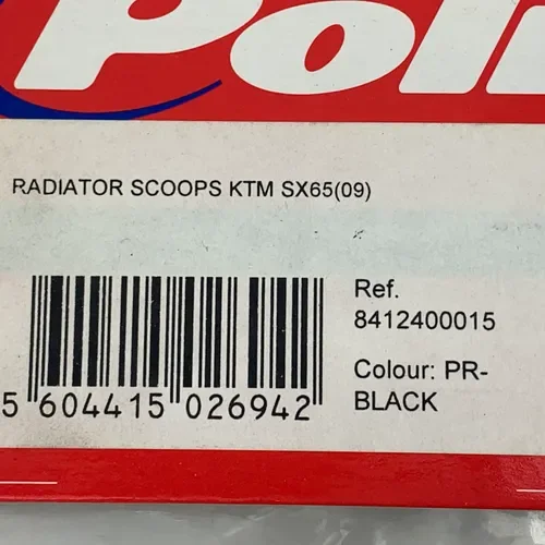 Polisport Radiator Shroud Scoops 8412400015 Black for 09-15 KTM 65SX SXS
