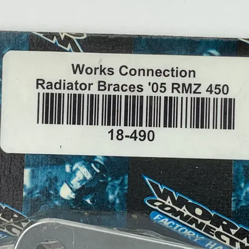 Works Connection Radiator Braces 18-490 for 05-07 Suzuki RMZ450