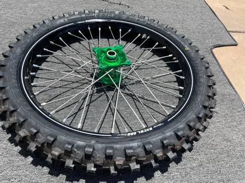 Brand New 2024 KX250 Kite Front Wheel Excel A60 Rim Green Hub Kawasaki tire