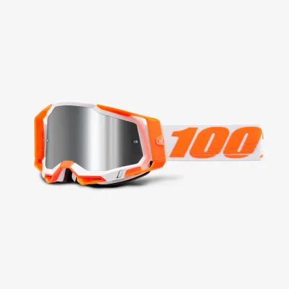 100% RACECRAFT 2® Goggle - Orange / Mirror Silver Flash Lens