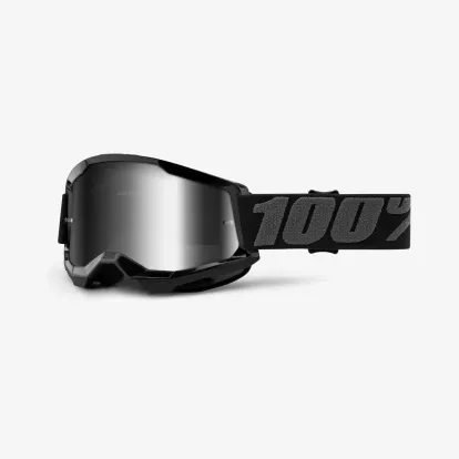 100% STRATA 2® Goggle - Black / Mirror Silver Lens