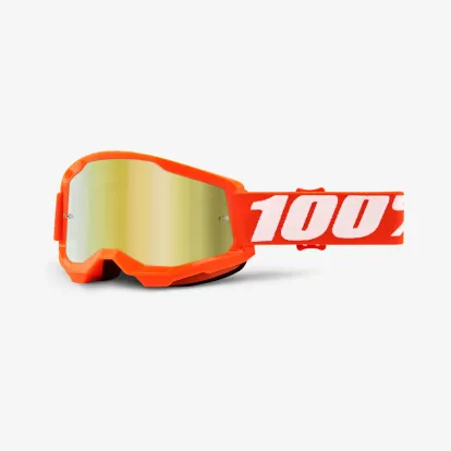 100% STRATA 2® Goggle - Orange / Mirror Gold Lens