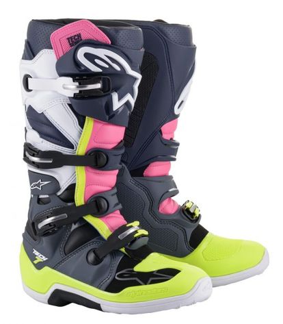 Alpinestars Tech 7 Boots (Blue/Pink)