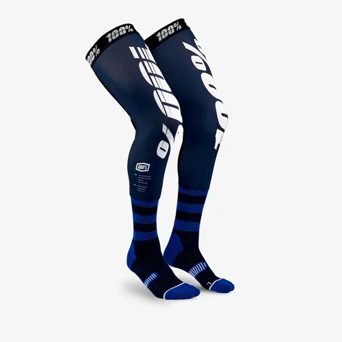 100% "Flash Navy" Knee Brace Sock - Size S/M