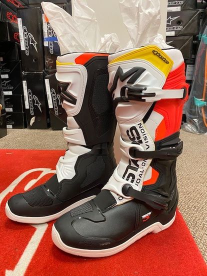 ALPINESTARS TECH 3 BOOTS - Black/White/Red Fluo/Yellow >OOTB