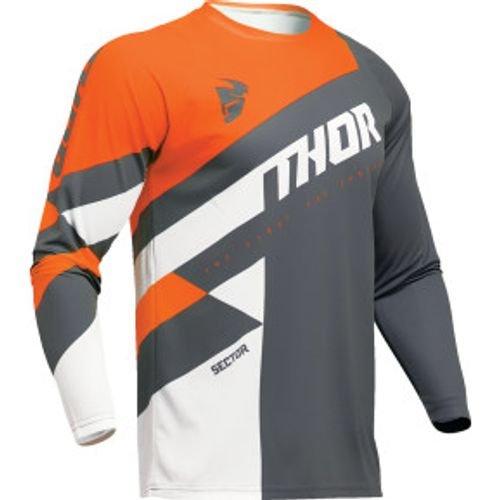 Sector Checker Jersey - Charcoal/Orange - Large