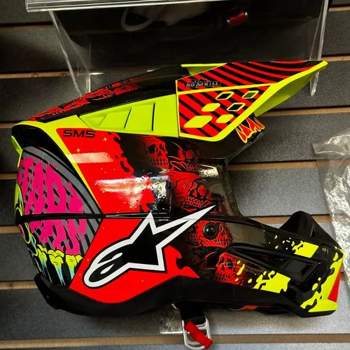 SM5 SOLAR FLARE HELMET  Black/Red Fluo/Yellow Fluo Glossy
