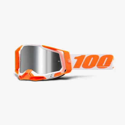 100% RACECRAFT 2® Goggle - Orange / Mirror Silver Flash Lens