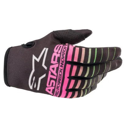 2022 RADAR GLOVES - Black/Green/Neon Pink Fluo