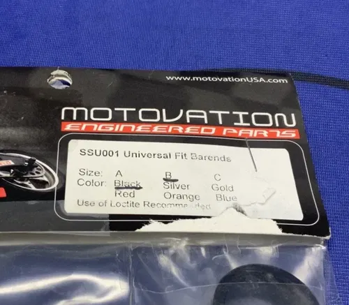 Motovation Weighted Universal Bar End Slider (Black) Size B  SSU001