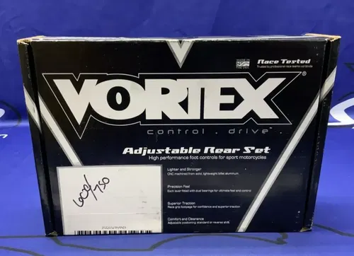 Vortex Racing Rear Sets Left & Right (Black) GSXR 600/750 2011-2025 RS582K