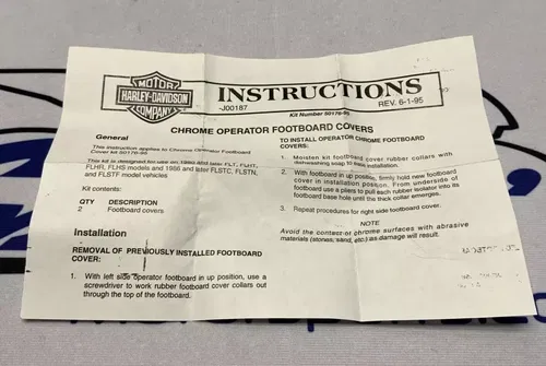 Harley Davidson Operator Footboard Insert Multi Fit OEM 50176-95